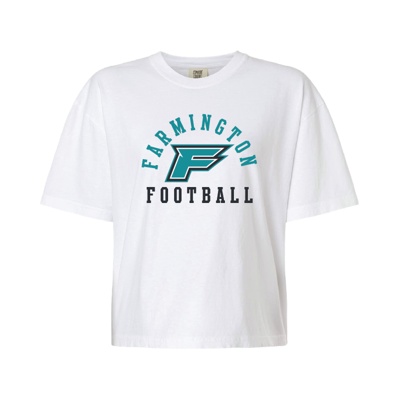 Farmington Football Arched - Womens Heavy Weight Boxy T-shirt