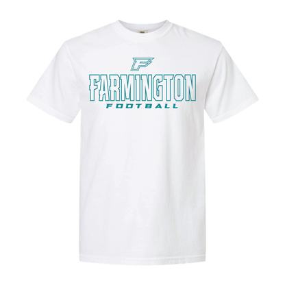 Farmington Football Outlined - Mens Heavy Weight Cotton T-shirt