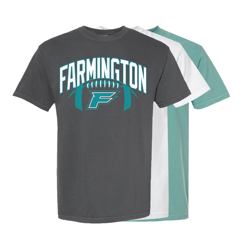 Farmington Arch w/ Football - Mens Heavy Weight Cotton T-shirt