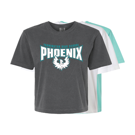 Farmington High School Phoenix - Womens Heavy Weight Boxy T-shirt