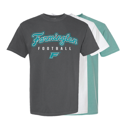 Farmington Football Script - Mens Heavy Weight Cotton T-shirt