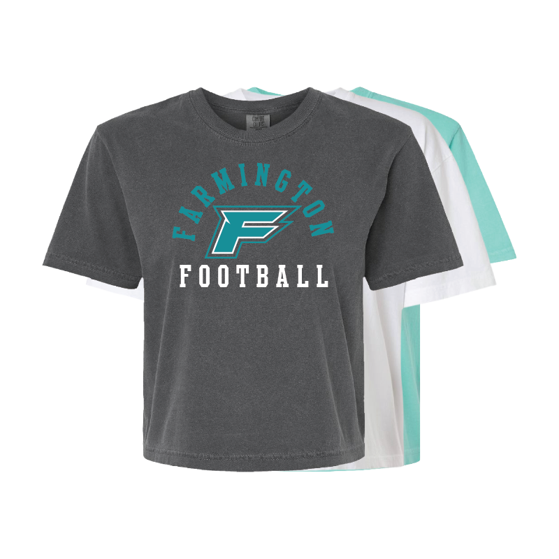 Farmington Football Arched - Womens Heavy Weight Boxy T-shirt