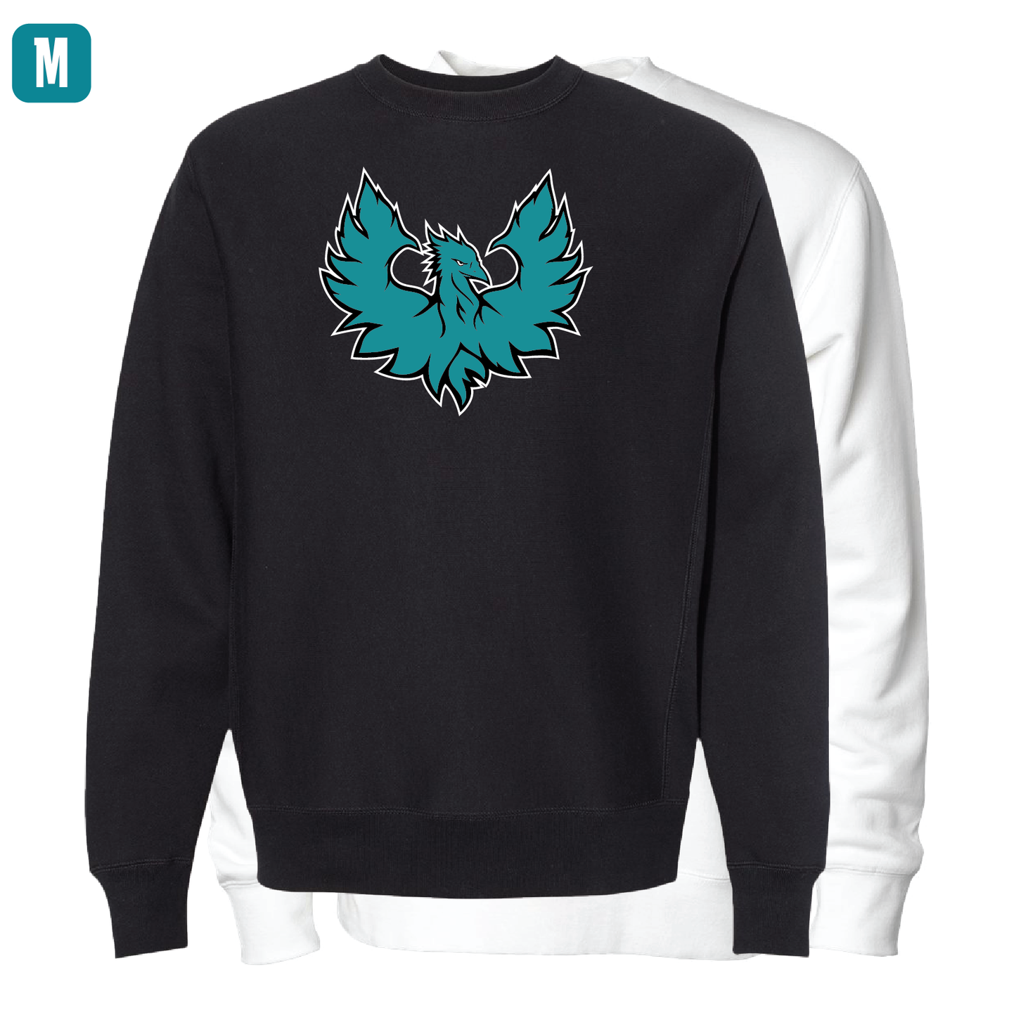 Teal Phoenix Logo - Adult Crewneck Sweatshirt
