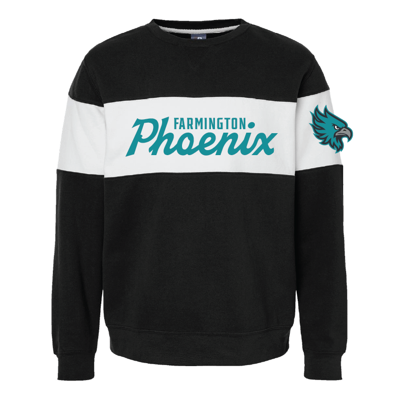 Farmington Phoenix Script - Mens Varsity Fleece Crewneck