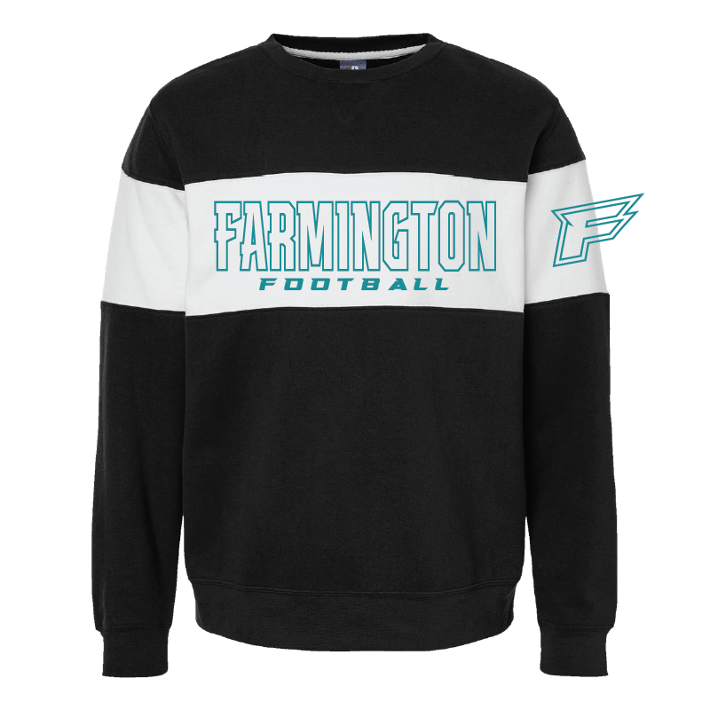 Farmington Football Outlined - Mens Varsity Fleece Crewneck