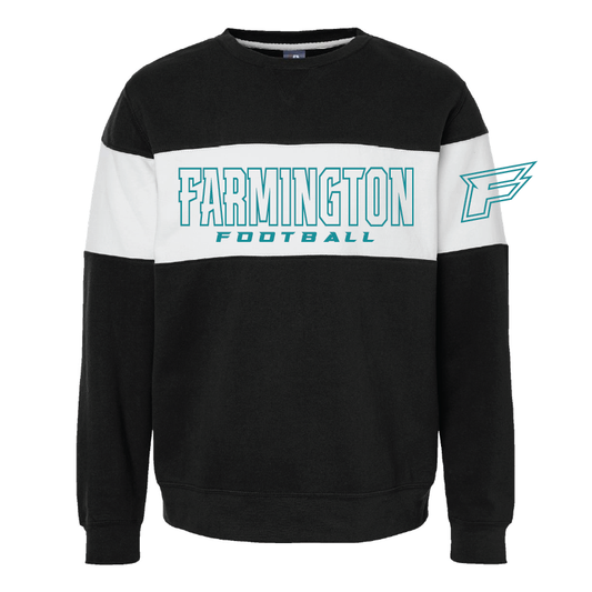 Farmington Football Outlined - Mens Varsity Fleece Crewneck