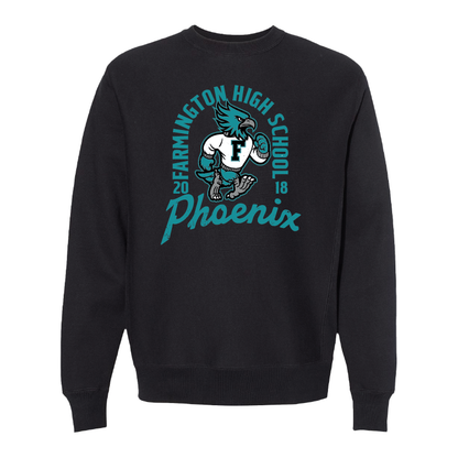 Farmington High School Phoenix Vintage Mascot - Mens/Unisex Crewneck