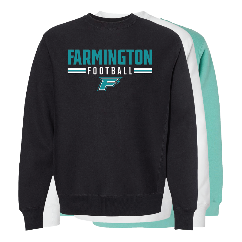 Farmington Football Stripe - Mens/Unisex Crewneck
