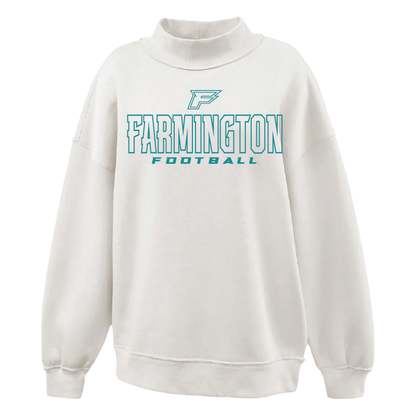 Farmington Football Outlined - Womens Mockneck