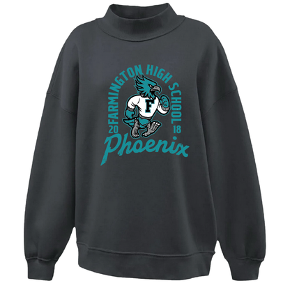 Farmington High School Phoenix Vintage Mascot - Womens Mockneck