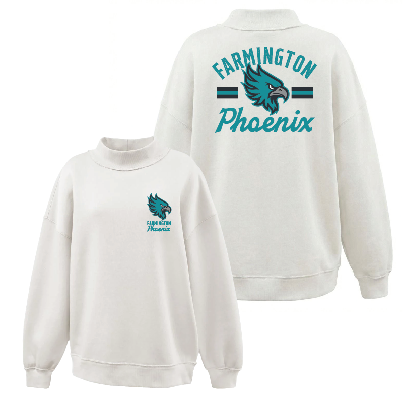 Farmington Phoenix Vintage Mascot Womens Mockneck