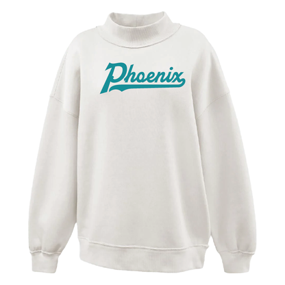 Phoenix Single Color Script - Womens Mockneck