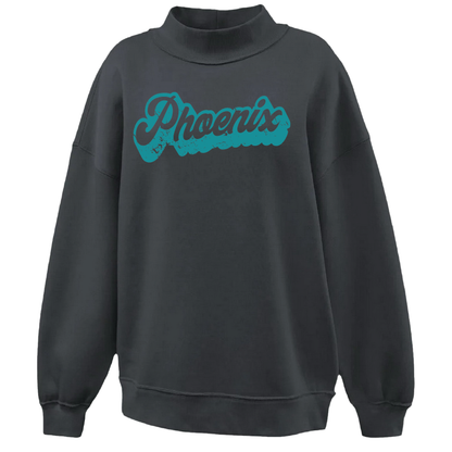 Retro Script - Womens Mockneck