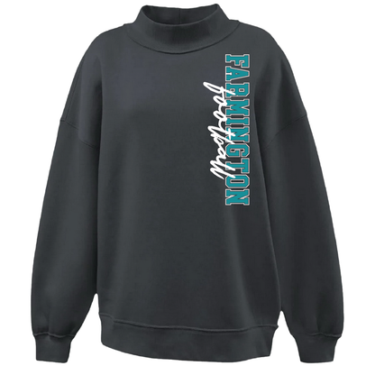 Farmington Football Vertical - Womens Mockneck
