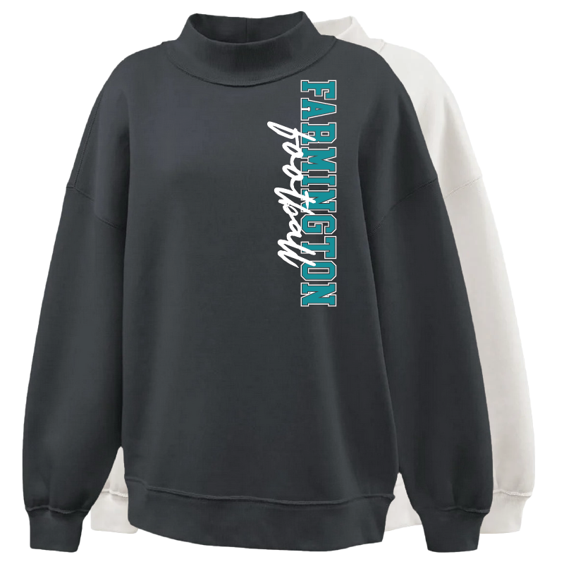 Farmington Football Vertical - Womens Mockneck