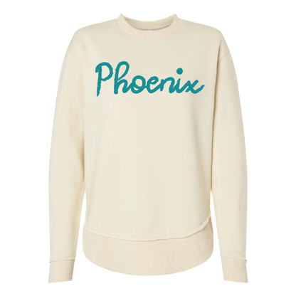 Phoenix Chenille Yarn Embroidered - Womens Crewneck