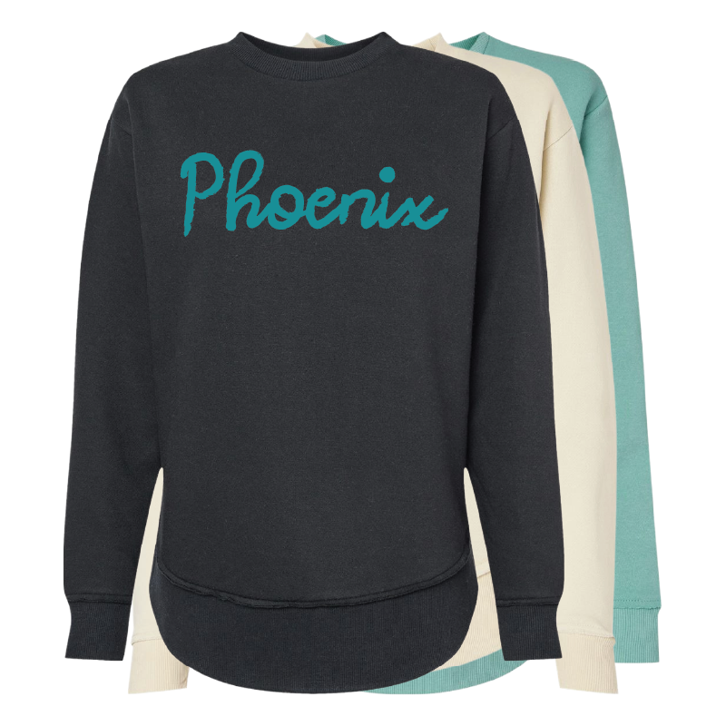 Phoenix Chenille Yarn Embroidered - Womens Crewneck