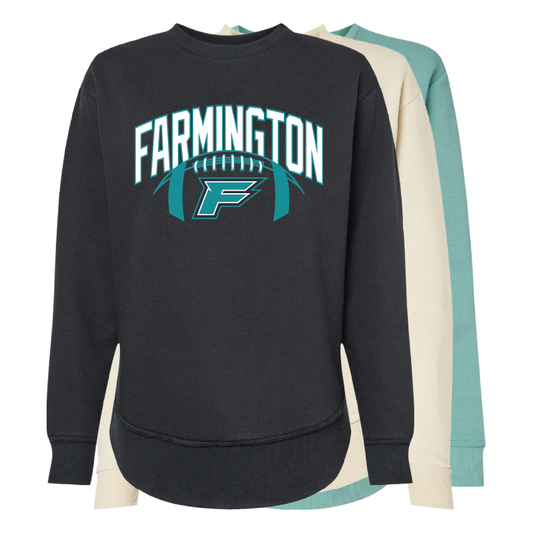 Farmington Arch w/ Football - Womens Crewneck