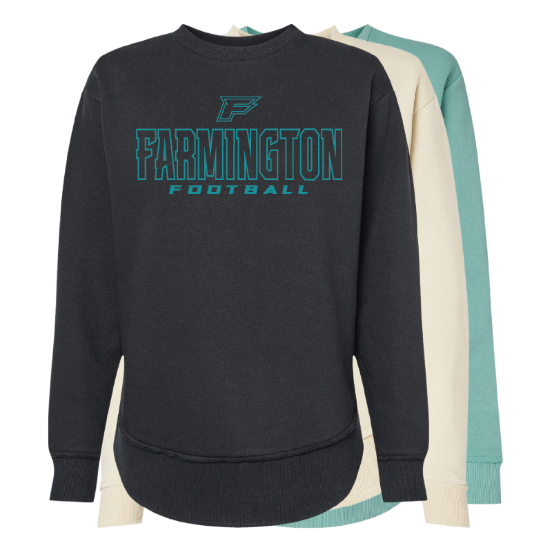 Farmington Football Outlined - Womens Crewneck
