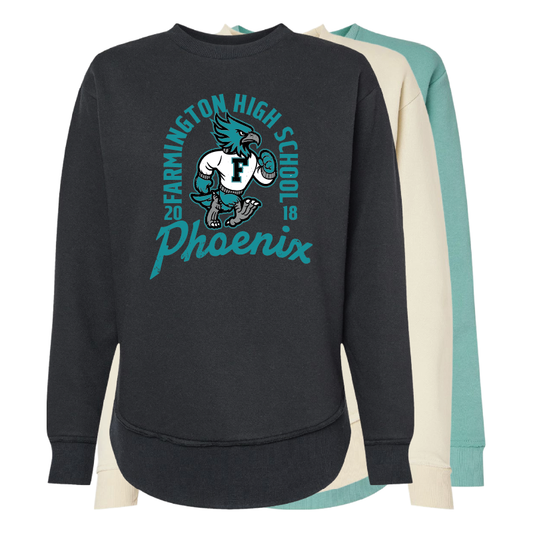 Farmington High School Phoenix Vintage Mascot - Womens Crewneck