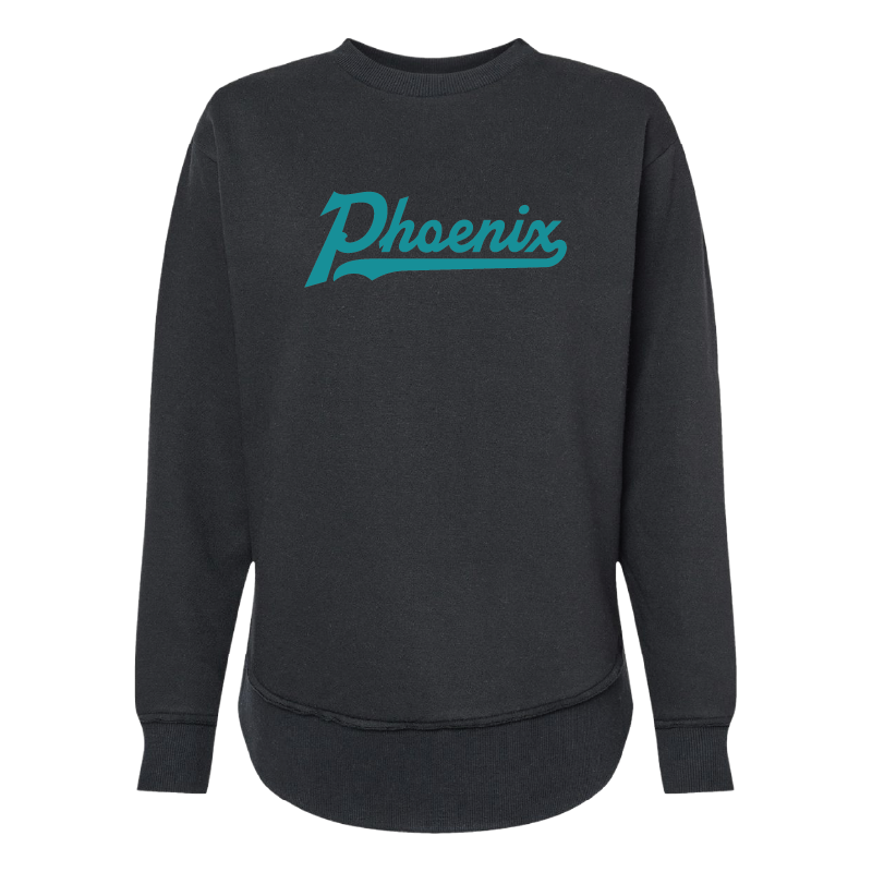 Phoenix Single Color Script - Womens Crewneck