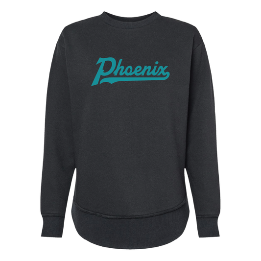 Phoenix Single Color Script - Womens Crewneck