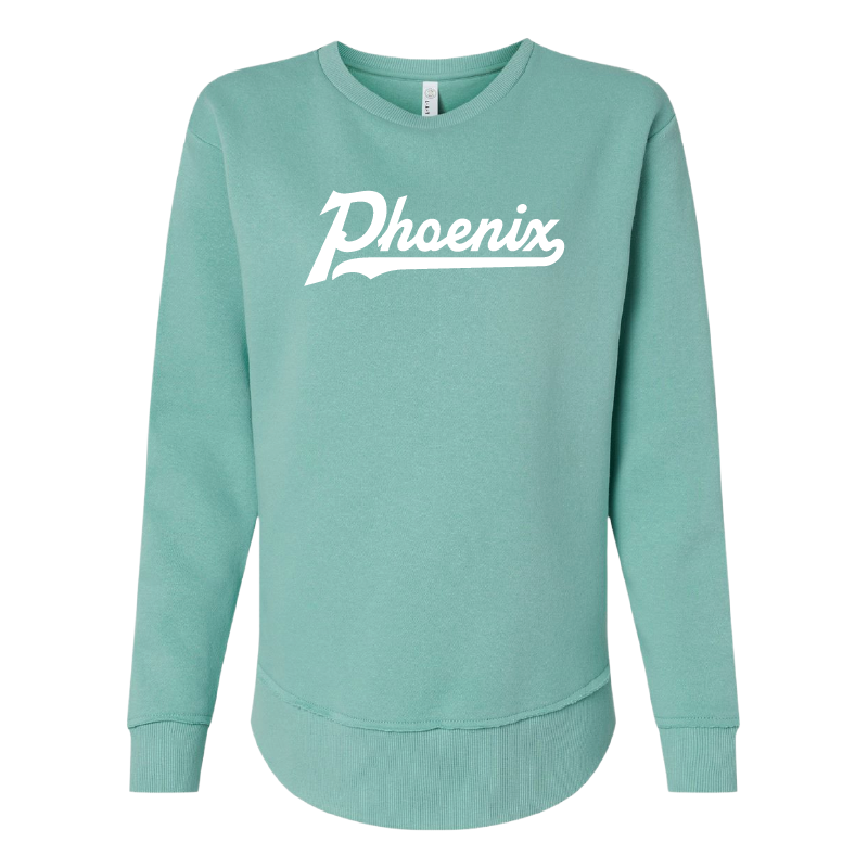 Phoenix Single Color Script - Womens Crewneck