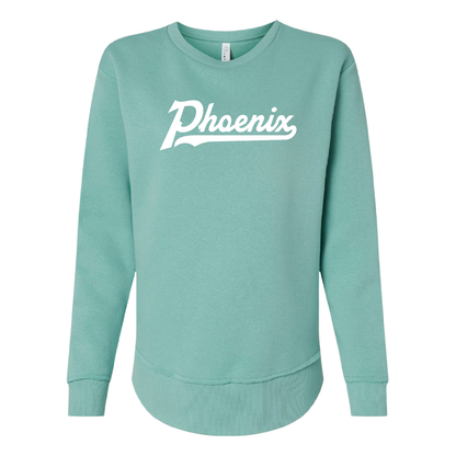 Phoenix Single Color Script - Womens Crewneck
