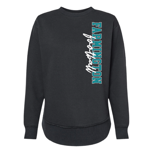 Farmington Football Vertical - Womens Crewneck