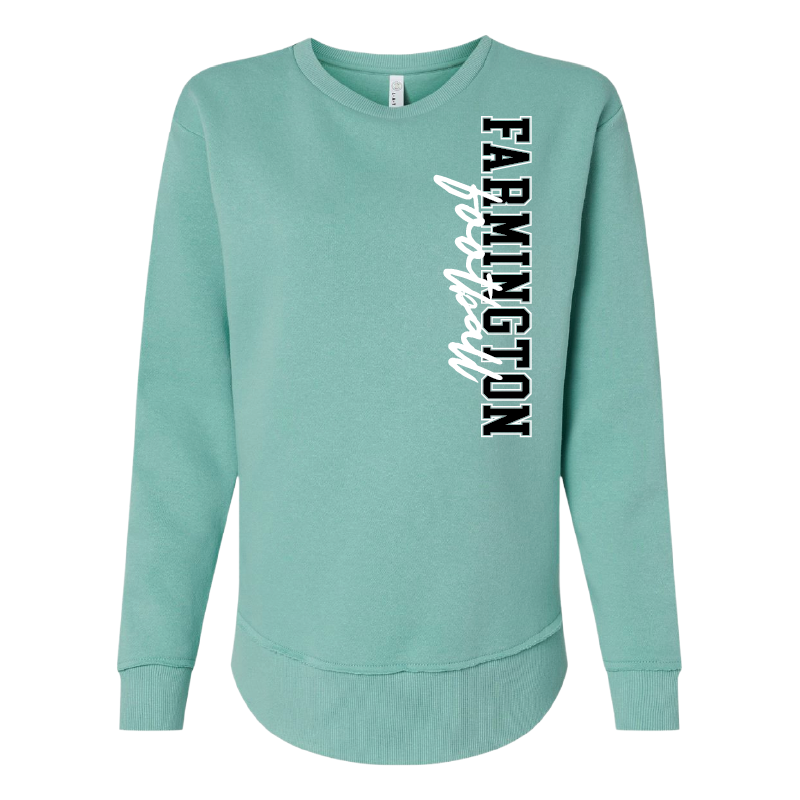 Farmington Football Vertical - Womens Crewneck