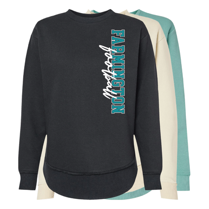 Farmington Football Vertical - Womens Crewneck