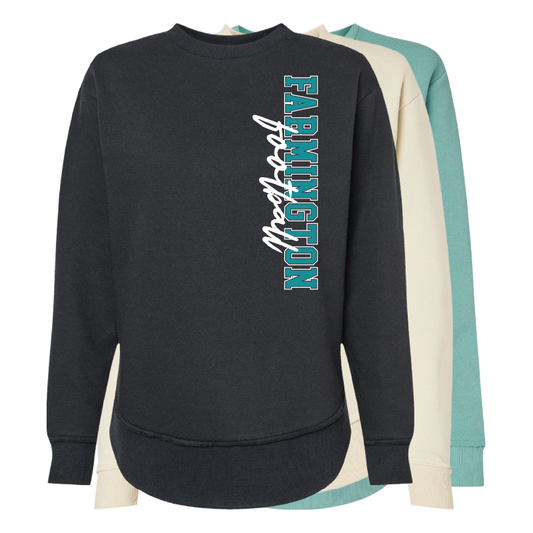 Farmington Football Vertical - Womens Crewneck