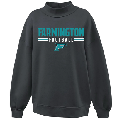 Farmington Football Stripe - Womens Mockneck