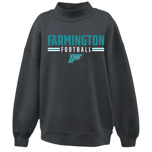 Farmington Football Stripe - Womens Mockneck
