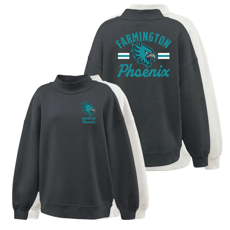 Farmington Phoenix Vintage Mascot Womens Mockneck