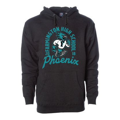 Farmington High School Phoenix Vintage Mascot - Mens/Unisex Hoodie