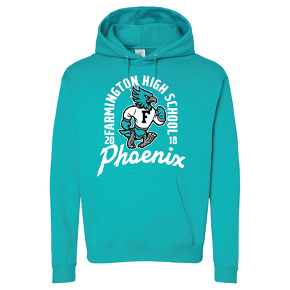 Farmington High School Phoenix Vintage Mascot - Mens/Unisex Hoodie