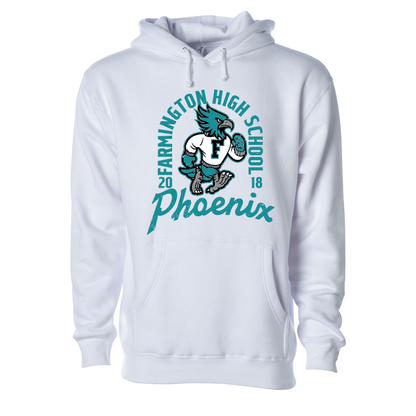 Farmington High School Phoenix Vintage Mascot - Mens/Unisex Hoodie
