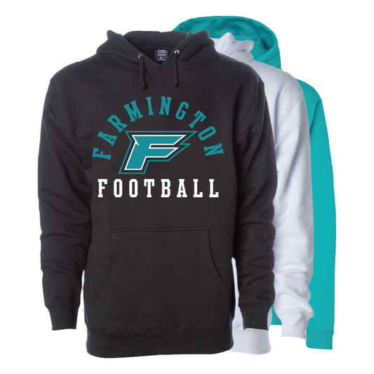 Farmington Football Arched - Mens/Unisex Hoodie
