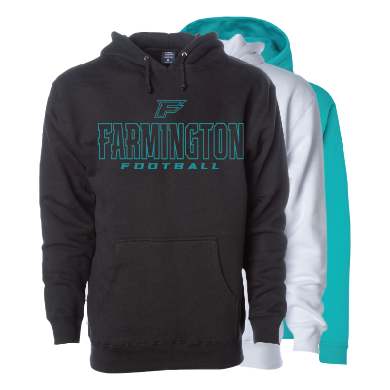 Farmington Football Outlined - Mens/Unisex Hoodie
