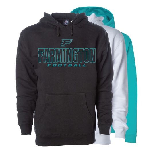 Farmington Football Outlined - Mens/Unisex Hoodie