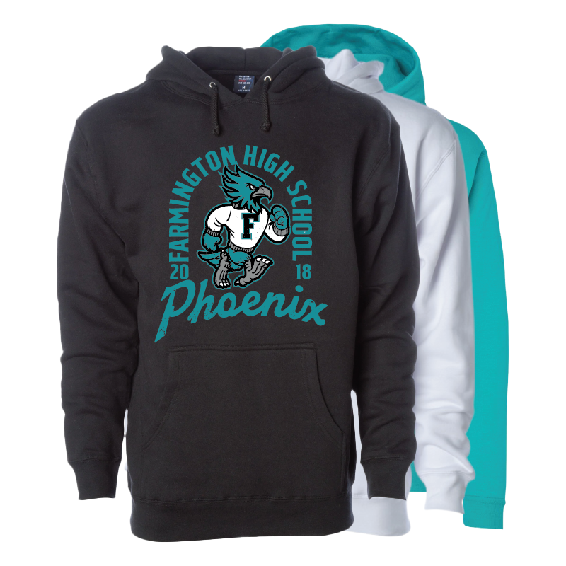 Farmington High School Phoenix Vintage Mascot - Mens/Unisex Hoodie
