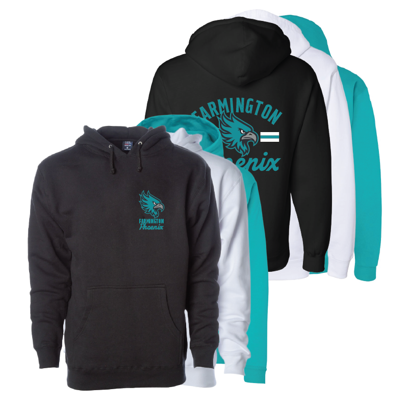 Farmington Phoenix Vintage Mascot  - Mens/Unisex Hoodie