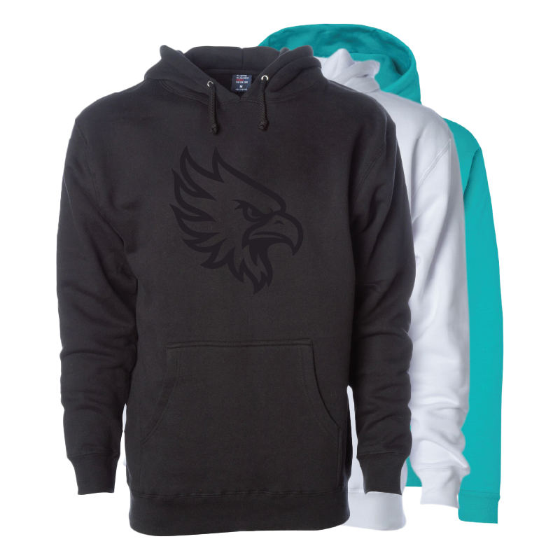Vintage Phoenix Head Monochrome - Mens/Unisex Hoodie