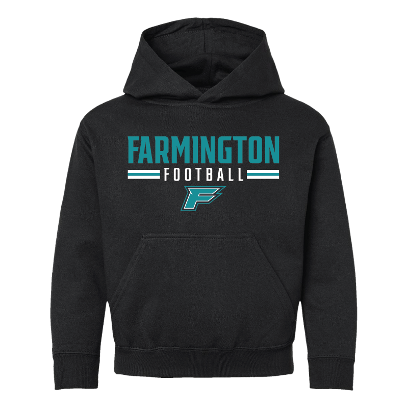 Farmington Football Stripe - Youth Hoodie