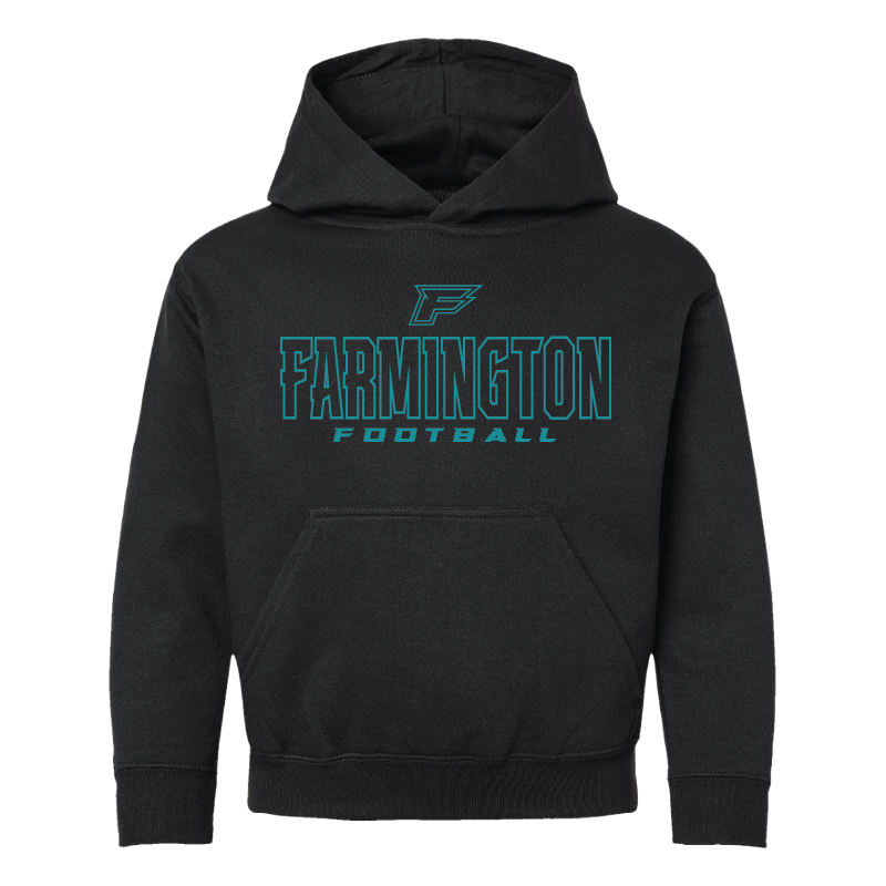 Farmington Football Outlined - Youth Hoodie