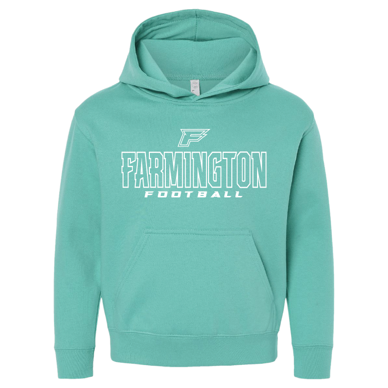 Farmington Football Outlined - Youth Hoodie