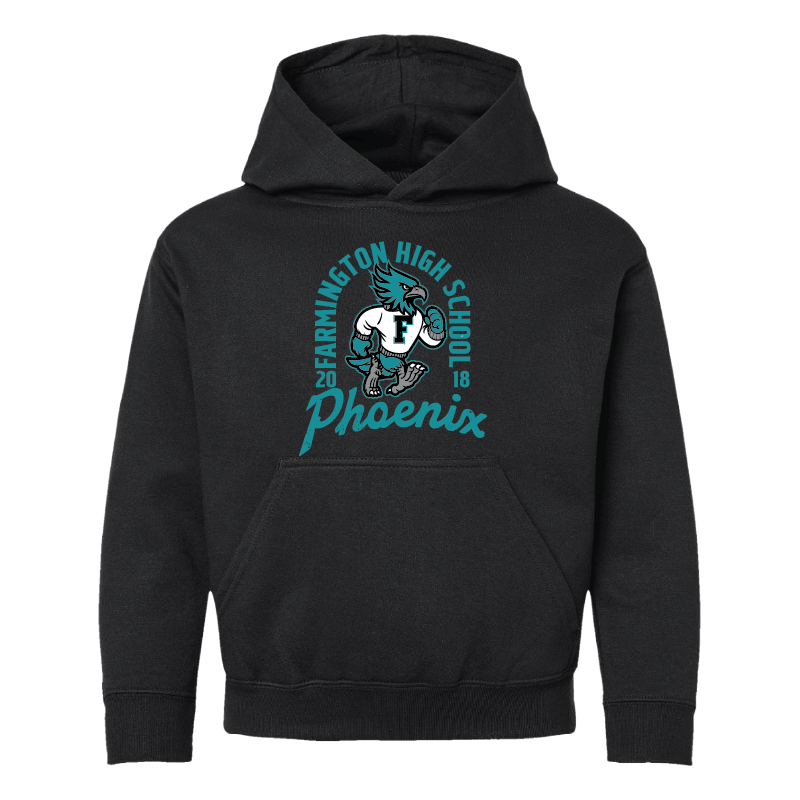 Farmington High School Phoenix Vintage Mascot - Youth Hoodie