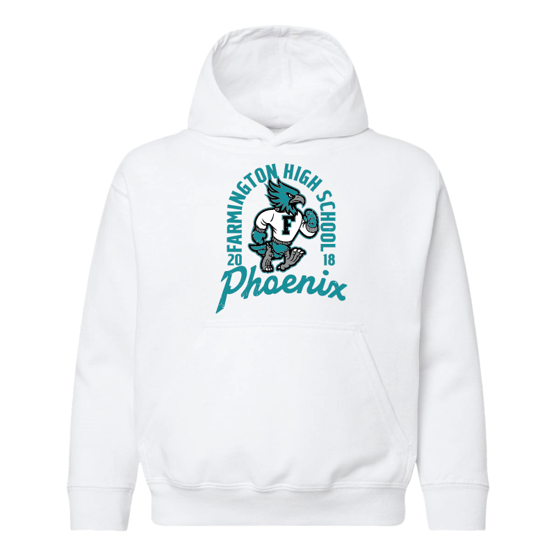 Farmington High School Phoenix Vintage Mascot - Youth Hoodie
