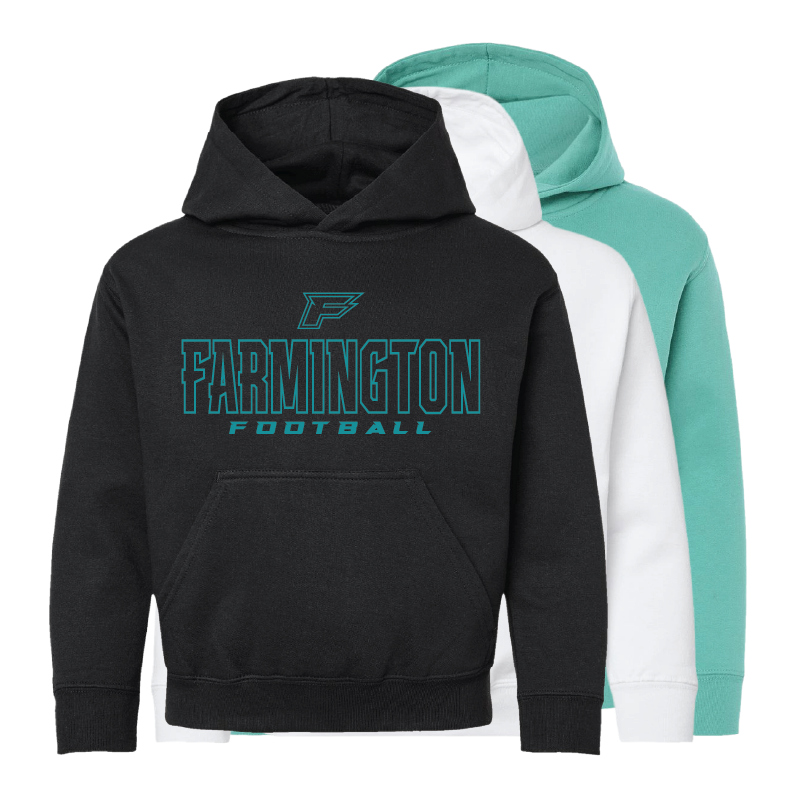 Farmington Football Outlined - Youth Hoodie